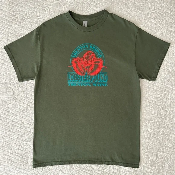 Maine Trenton Bridge Lobster Pound Graphic T-Shirt Tee Medium 🦞 - Picture 10 of 10